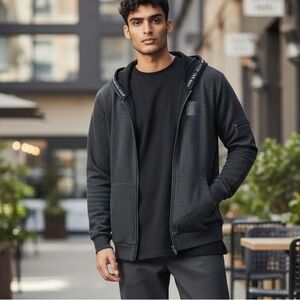 Hard Rock Hotel Zip-Up Hoodie w/ pockets insignia Sz M/L 22 inch chest